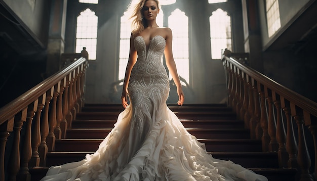 Vestido de novia inspirado en sirena