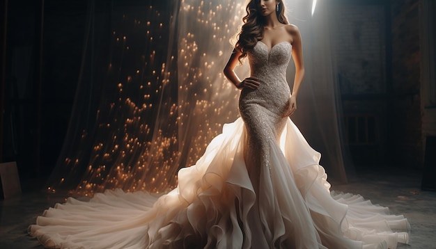 Vestido de novia inspirado en sirena