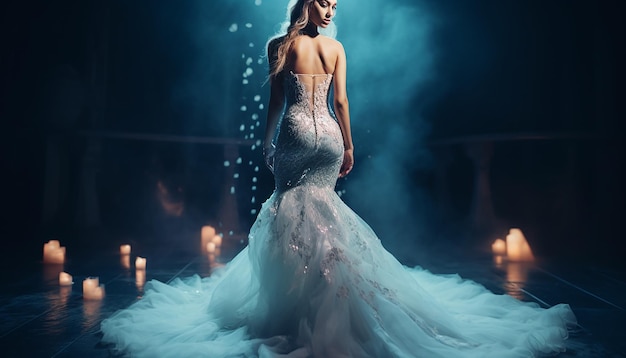 Vestido de novia inspirado en sirena