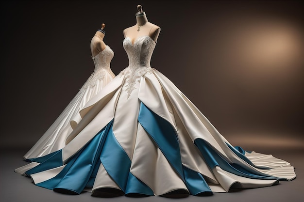 Vestido de novia en un maniquí ai generative