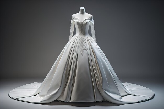 Vestido de novia en un maniquí ai generativo