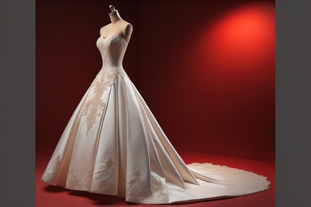 Vestido de novia en un maniquí ai generativo