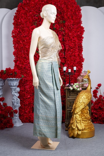 Vestido de novia tailandés estilo vintageVestido de novia tailandés