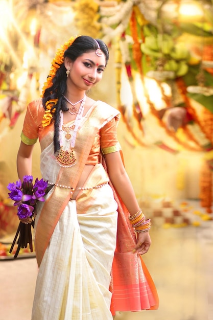 vestido de novia tamil indio