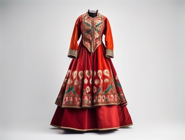Vestido otomano em fundo isolado