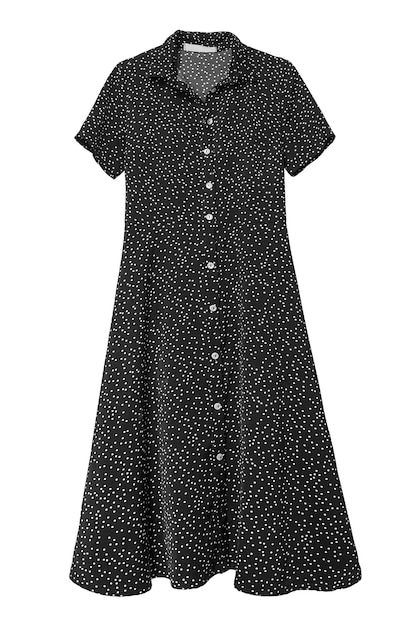 El vestido Polkadot está aislado.