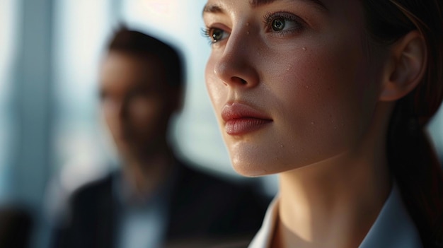 Vestido profesional de negocios Foto de primer plano para entrevistas de trabajo corporativas