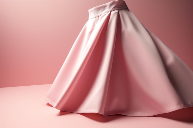 Un vestido rosa sobre un fondo rosa.