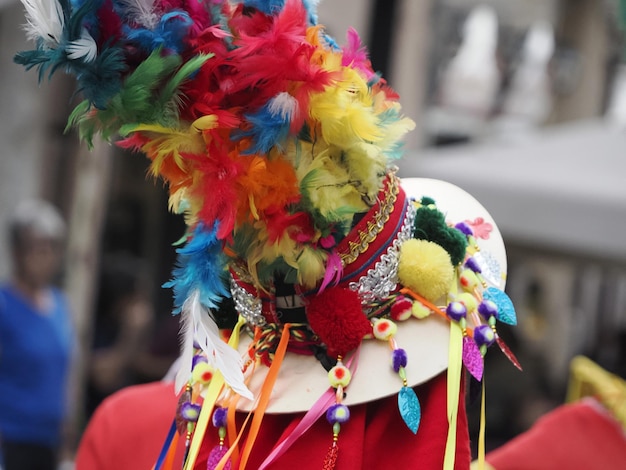 Vestido de traje de desfile tradicional de ecuador