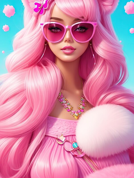 Foto vestido de verano a la moda para la muñeca barbie fase de compras