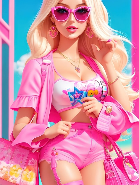 Vestido de verano a la moda para la muñeca Barbie Fase de compras