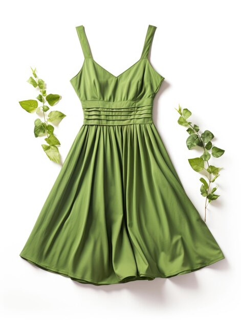 Vestido verde verano mujer