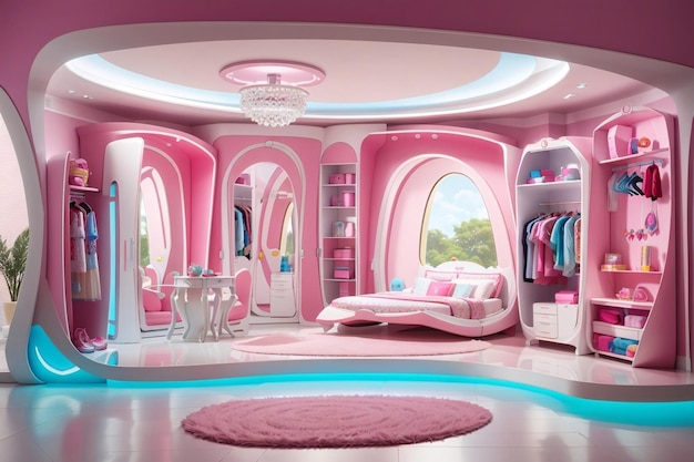 Vestidor Barbie Dreamhouse Diseño En El Futuro