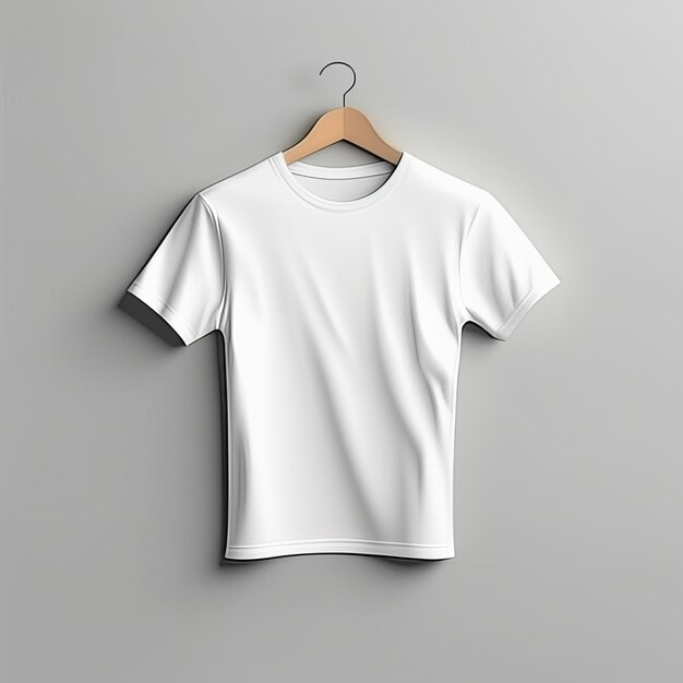 Vestuário de maquete camiseta branca em branco