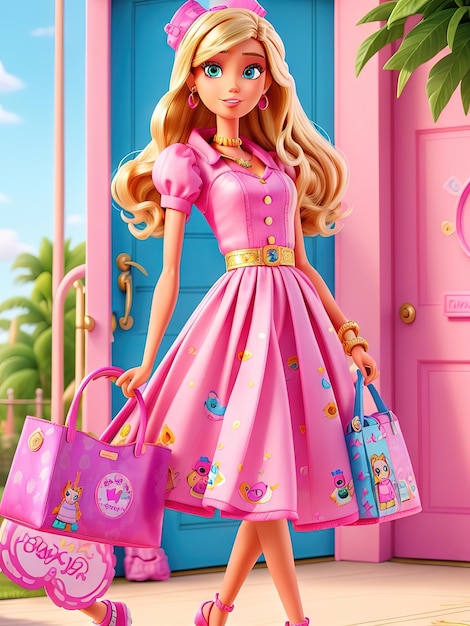 Vestuário de verão à moda para a boneca Barbie