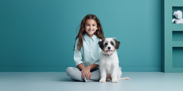 Una veterinaria confiada cuida de un perro