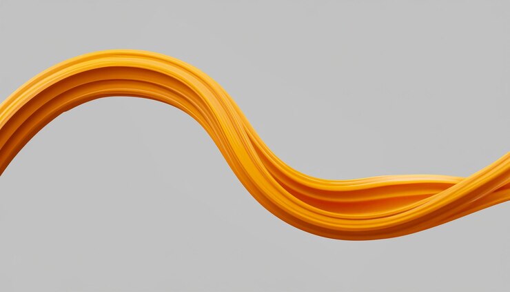 Foto vetor 3d pintura onda abstrata espiral pincel curso fluindo forma de fita tinta líquida digital