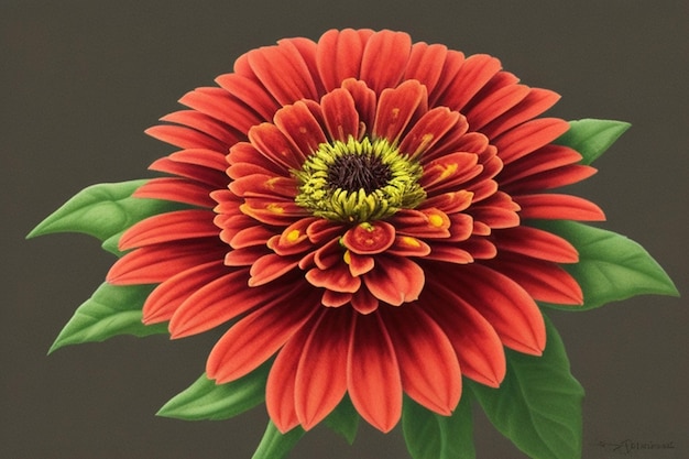 vetor bela ilustração de planta com flores de zinnia