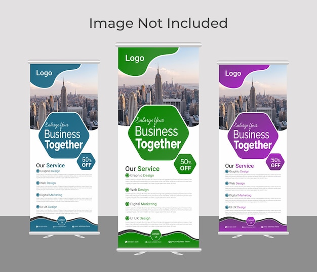 vetor criativo de negócios corporativos rolar banner layout de modelo de design