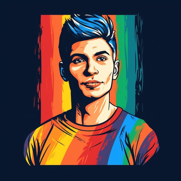 vetor de camiseta gay e lgbt briac bordais