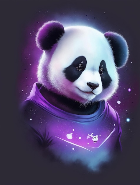 vetor de design de camiseta panda fofa