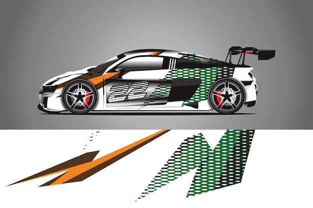 Vetor de design de embalagem de decalque de carro