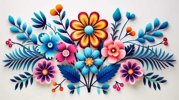 Vetor de design de flores coloridas no estilo de Michael Deforge Henri Matisse Figu isolado
