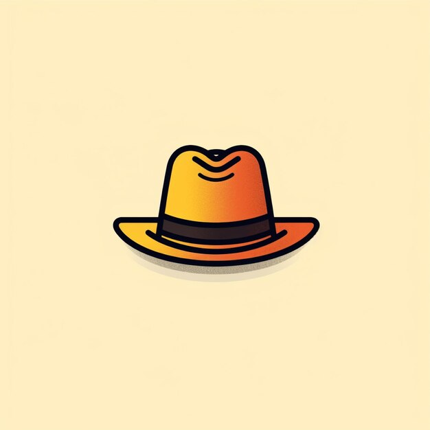 vetor de logotipo de chapéu plano de cor