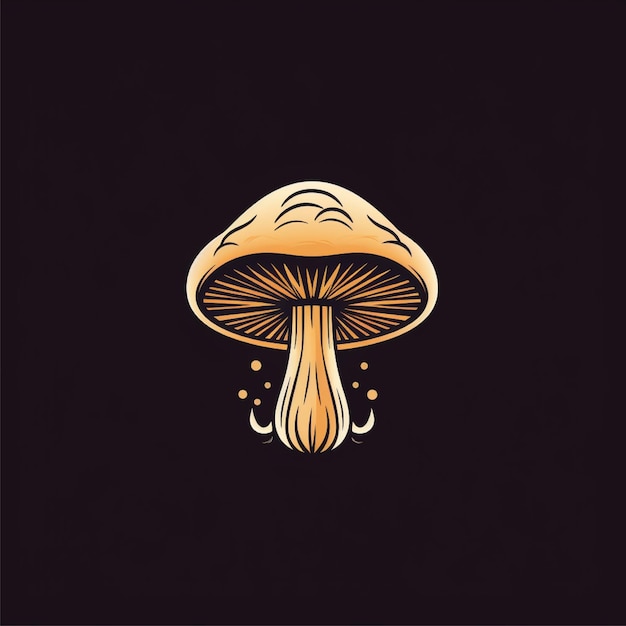 Foto vetor de logotipo de cogumelo de cor plana