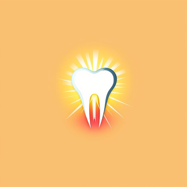 Foto vetor de logotipo de dente plano de cor