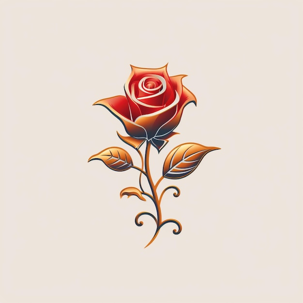 vetor de logotipo de flor rosa de cor plana