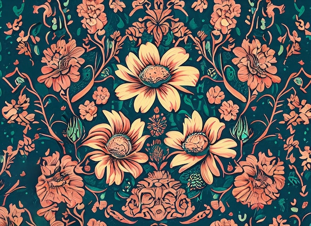 Vetor floral vintage pattern