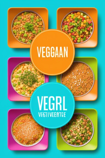 Foto vetor mágico vibrante comida vegana vegetais e produtos hortícolas