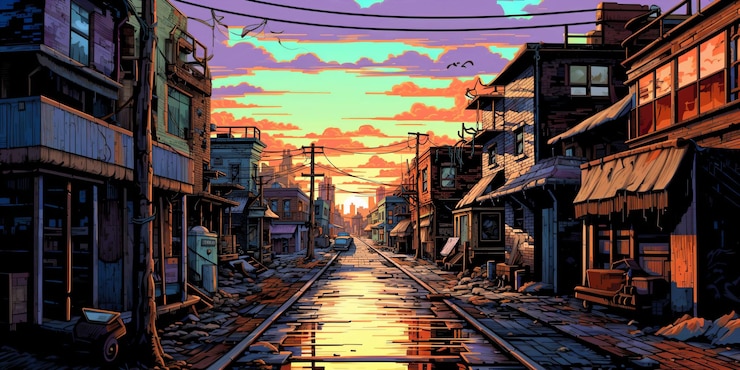 Foto vetor urbano e paisagístico da cidade