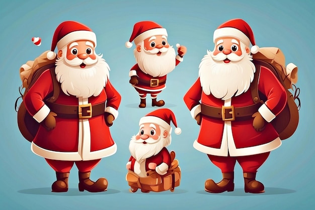 vetores de Papai Noel