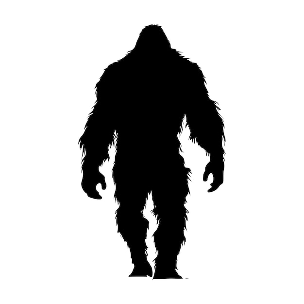 Vetorial, bigfoot, silueta, camiseta, desenho, vetorial, ilustração