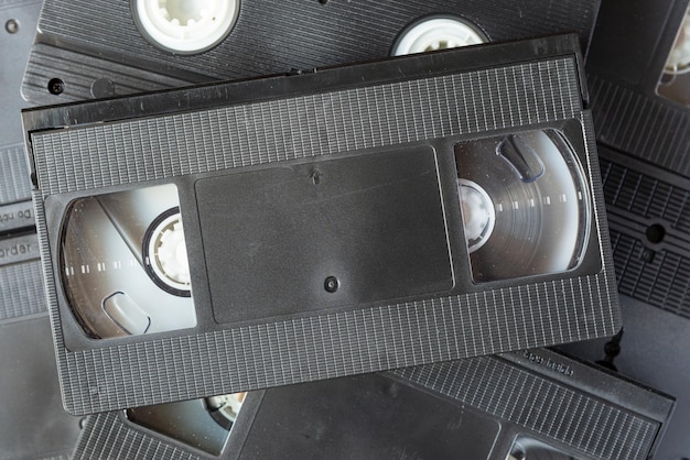 VHS- oder Videokassetten-Hintergrundbild Retro des 80er-90er-Vibe-Hintergrunds