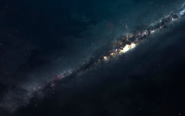 Foto vía láctea campos estelares del cosmos sin fin elementos de esta imagen proporcionados por la nasa