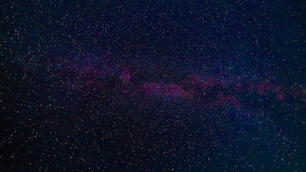 Vía Láctea estrellada en la noche con estrellas en el fondo de un cielo nocturno azul oscuro