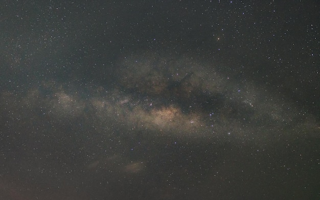 La Vía Láctea y las estrellas en el fondo del cielo nocturno