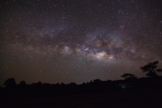 Vía Láctea Galaxia Fotografía de larga exposición con grano