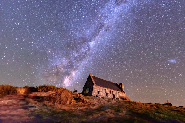 Vía láctea por la noche