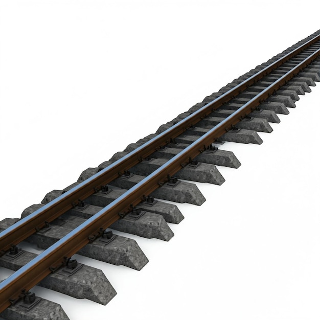 una vía de tren con un letrero que dice cita de tren en ella