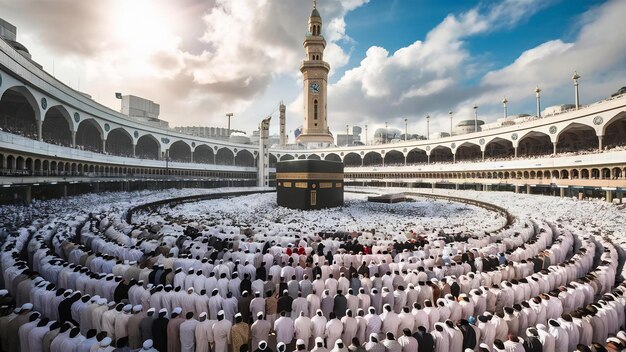 Foto viagem ao hajj na sagrada meca foto de alta qualidade foto de baixa qualidade