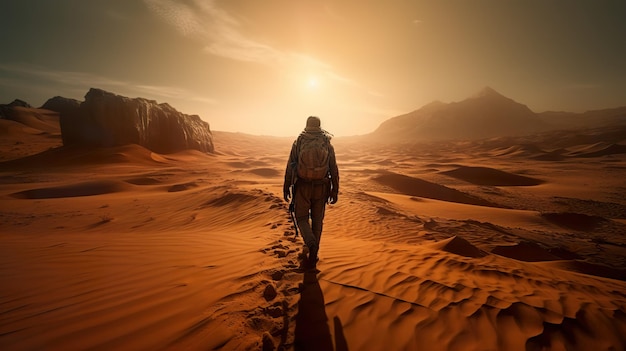 Viagem através do deserto sem fim ai gerar