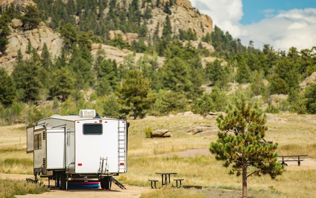 Foto viagem de caminhão de viagem de quinta roda no colorado