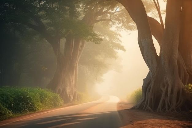 Viagem de rota em meio à árvore Gerar Ai