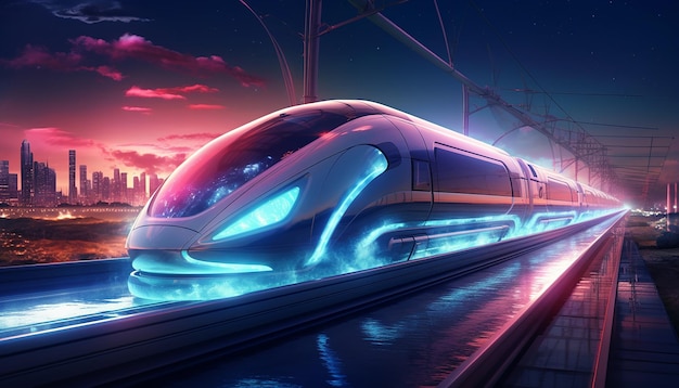 Viagem futurista na velocidade da luz Viagem no tempo com velocidade super rápida