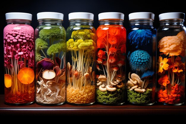 Viagem microscópica ao mundo colorido da microflora alimentar fermentada