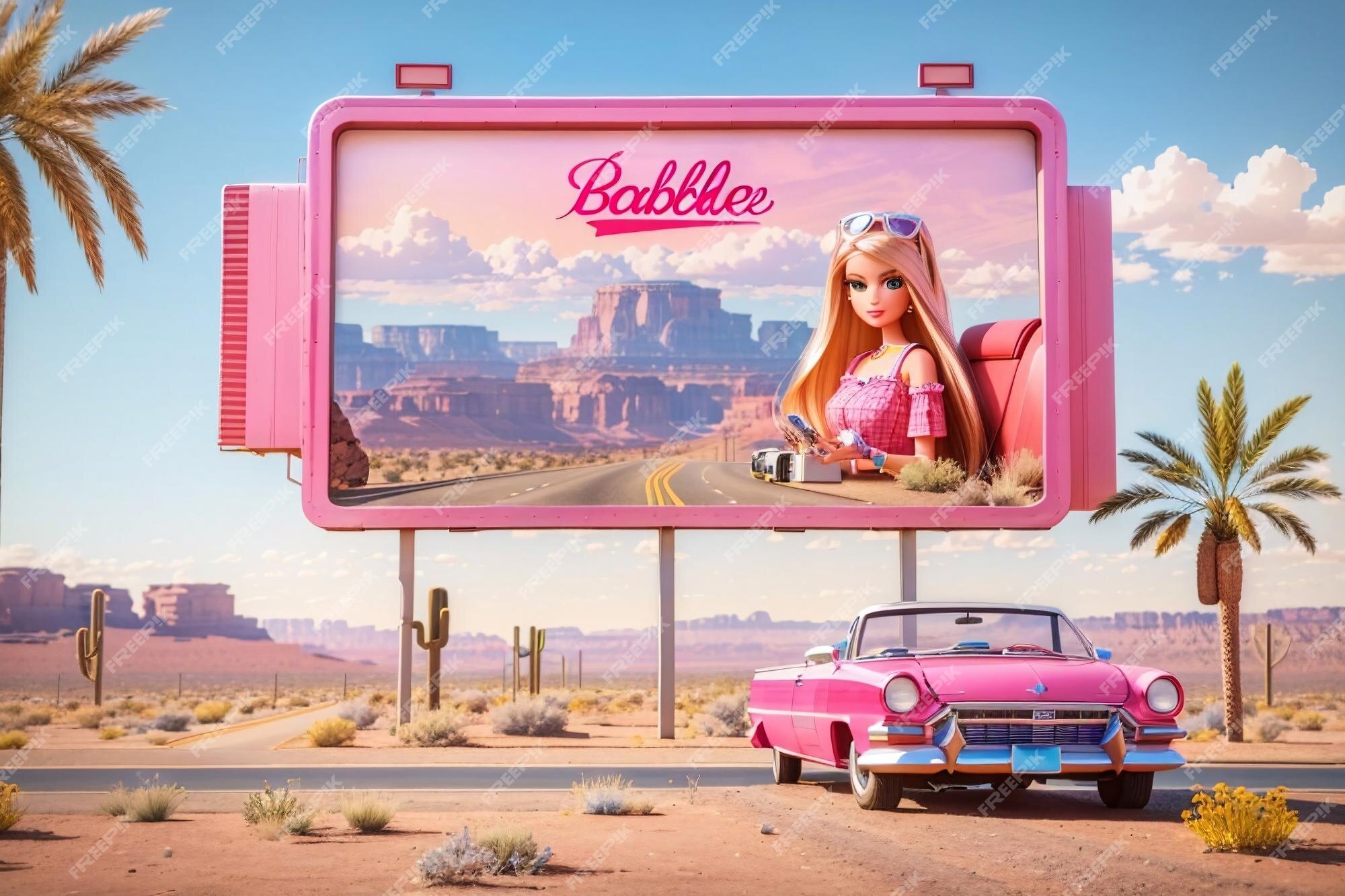 Barbie - Boneca com tema de viagens e conjunto de deserto ㅤ